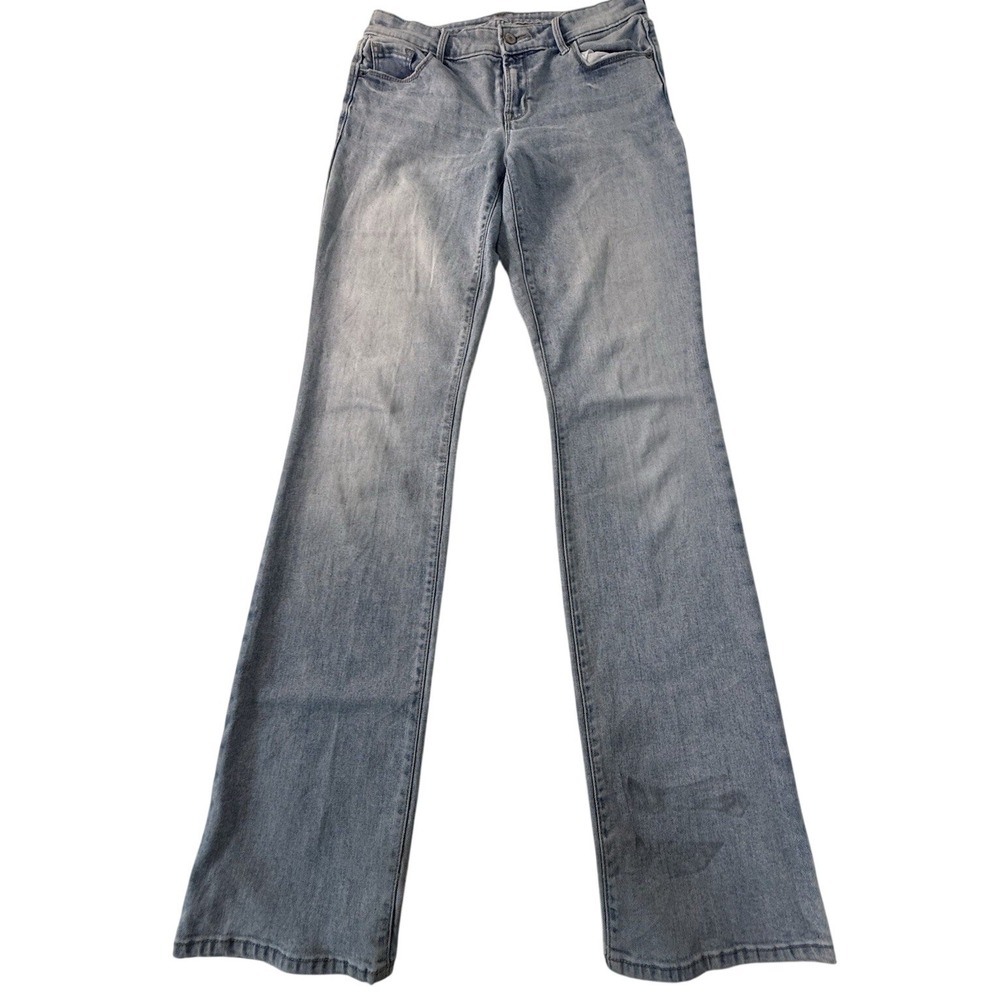 Old Navy Kicker Boot-Cut Jeans Light Wash Denim Womens Size 6 Long Blue